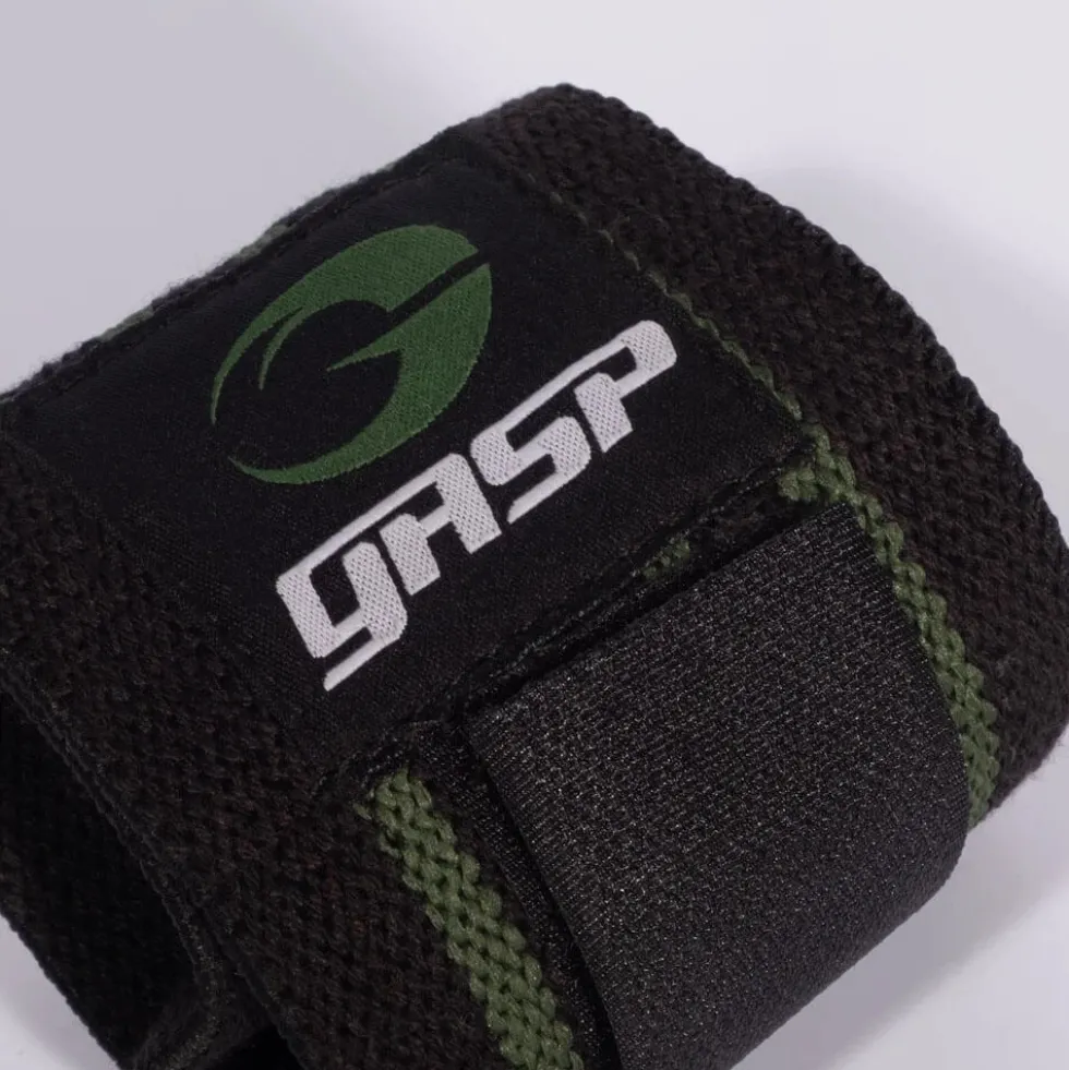 GASP Hardcore Wrist Wraps, black/green