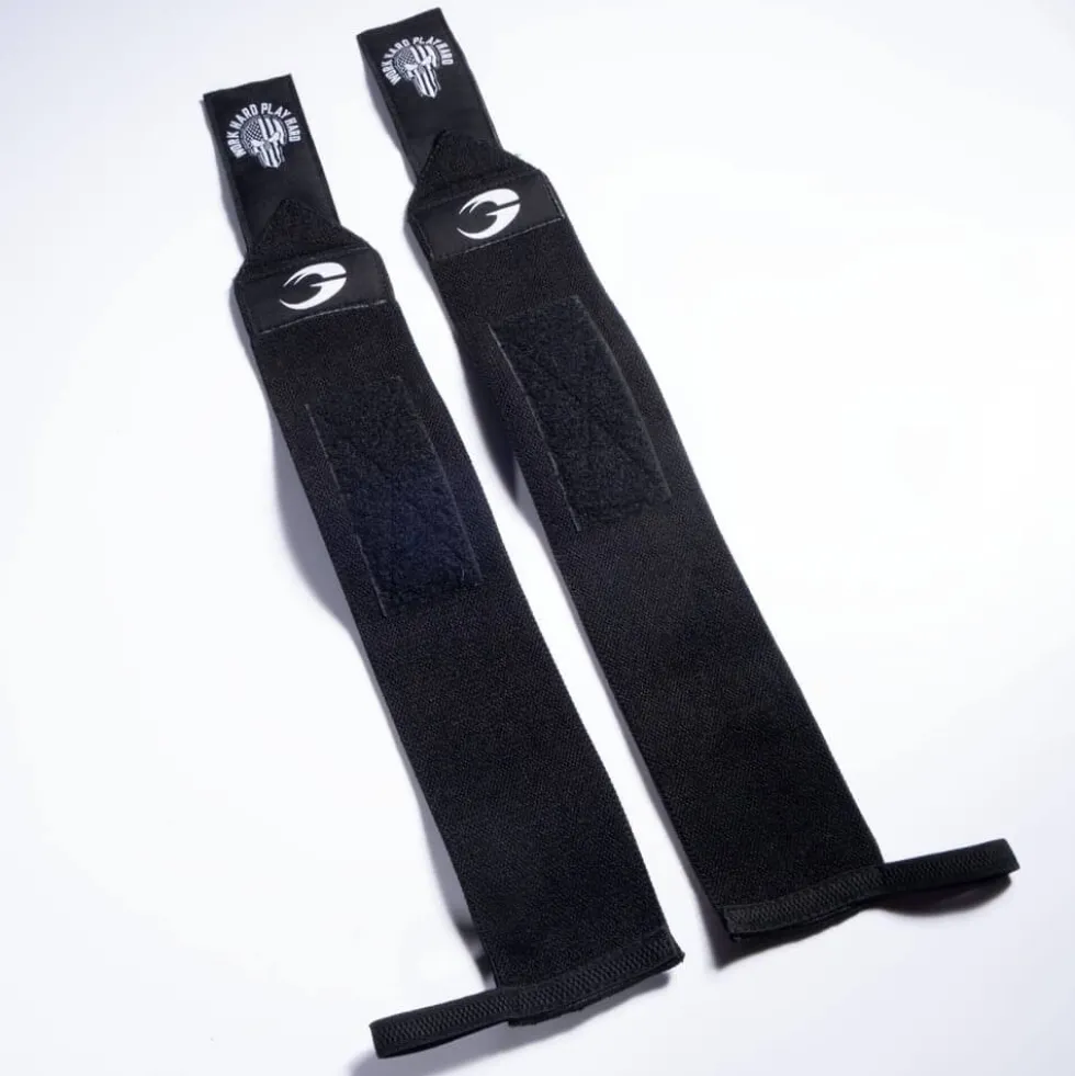 GASP Hardcore Wrist Wraps 18 inch, black/white