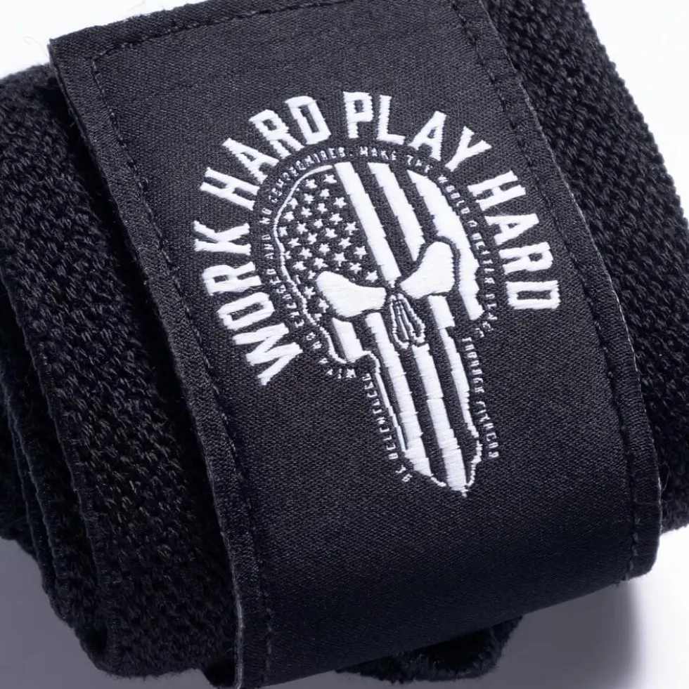 GASP Hardcore Wrist Wraps 18 inch, black/white