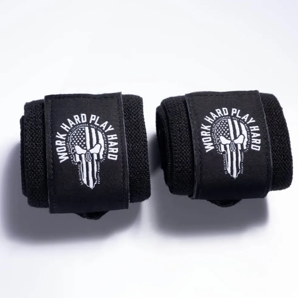 GASP Hardcore Wrist Wraps 18 inch, black/white