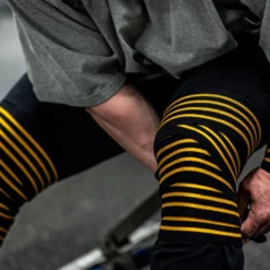 GASP Knee Wraps, Black/Green
