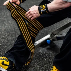 GASP Knee Wraps, Black/White
