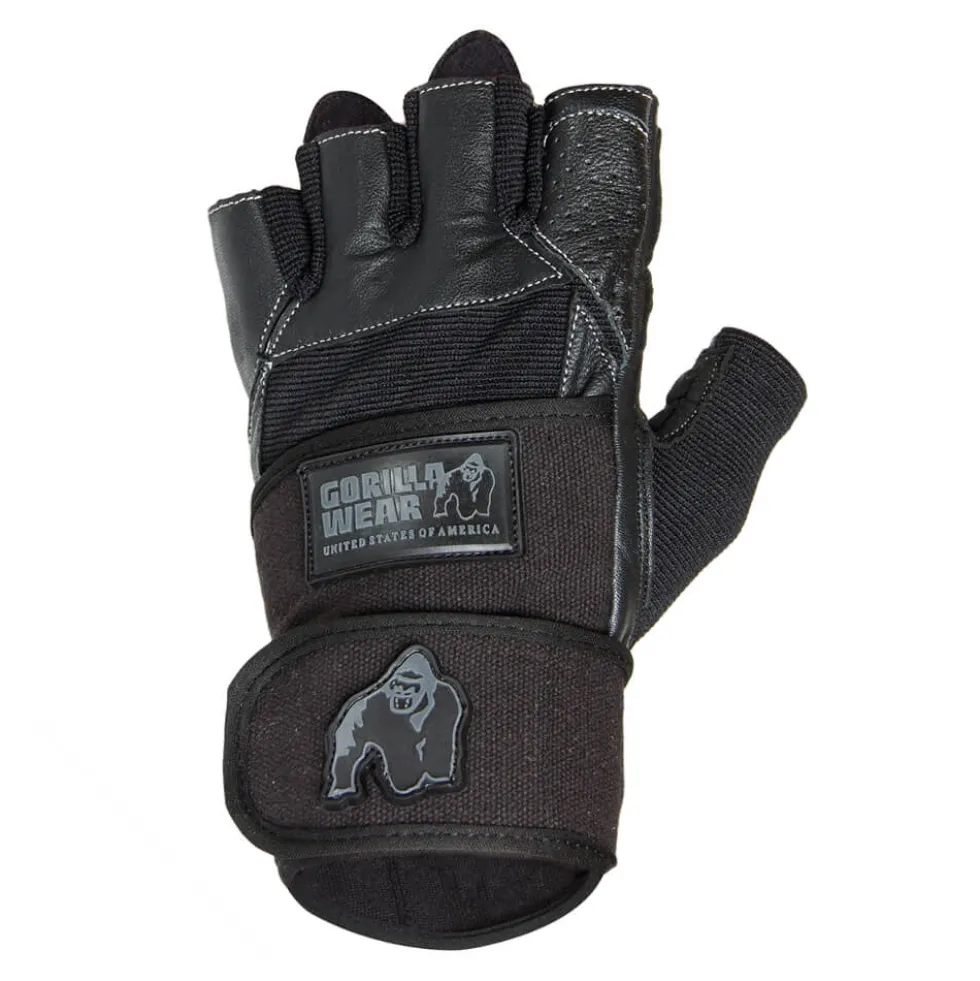 Gorilla Wear Gear Dallas Wrist Wrap Gloves, black