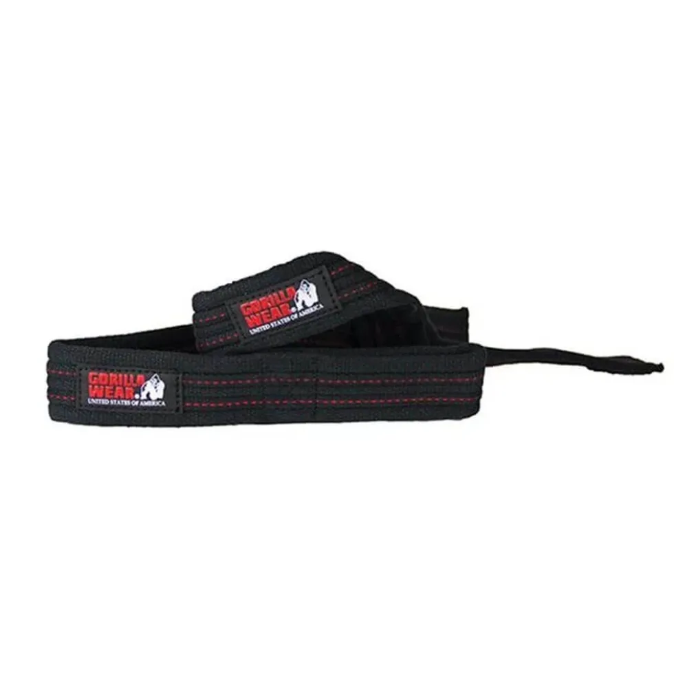 Gorilla Wear Gear Hardcore Lifting Straps, black/red
