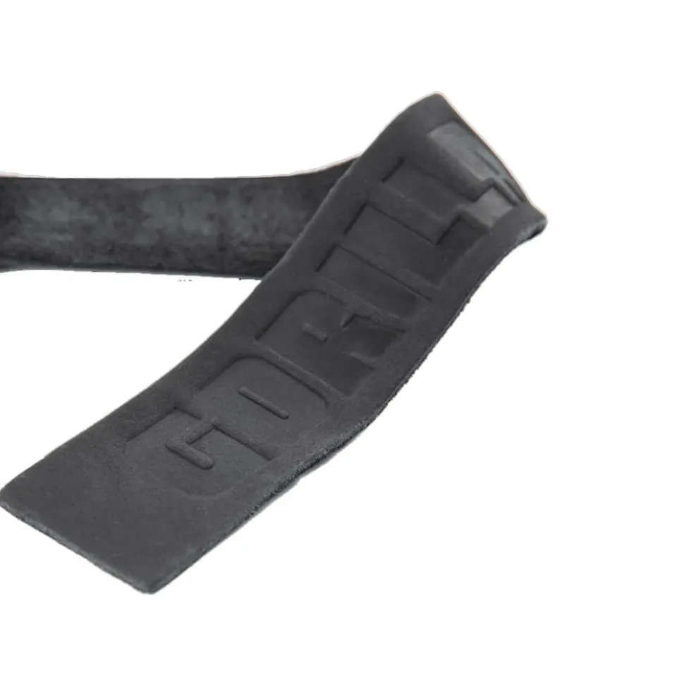 Gorilla Wear Gear Leather Lifting Straps, Black