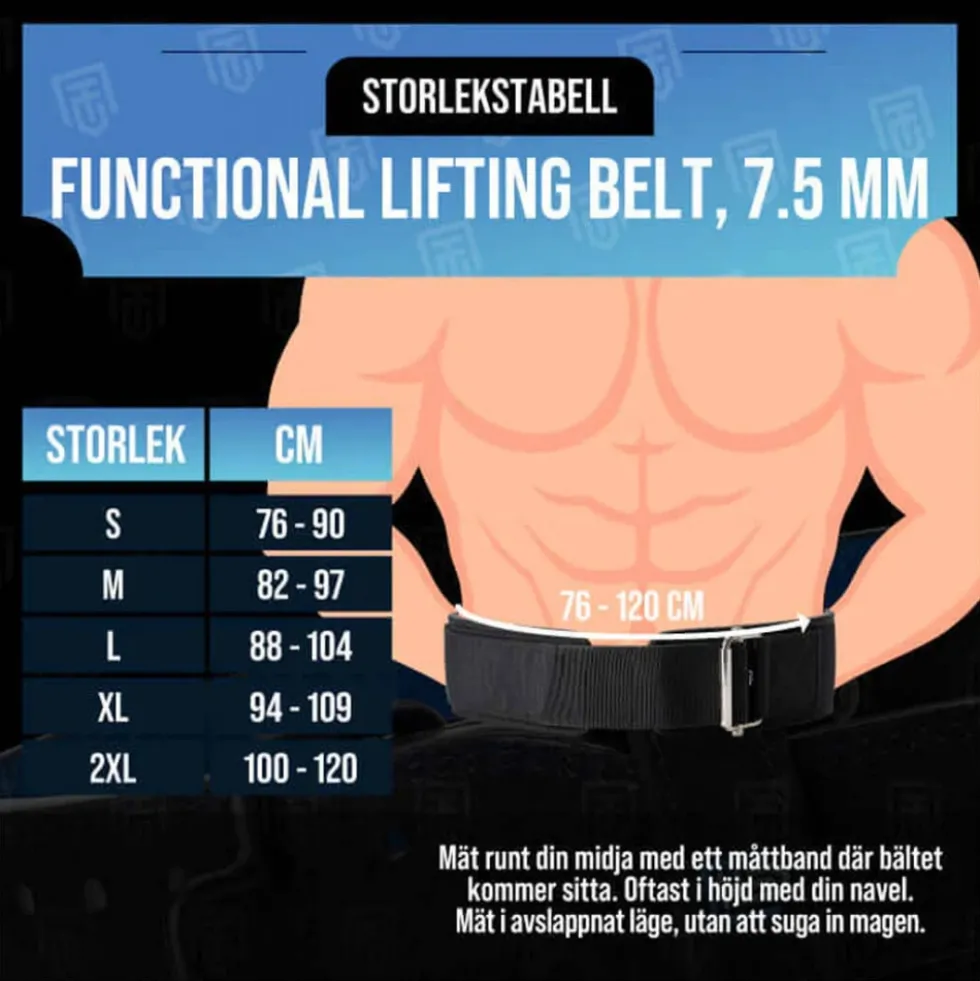 Nordic Training Gear Functional Lifting Belt, 7,5 mm