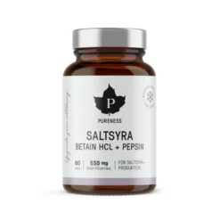 Pureness Saltsyra Betain HCI + Pepsin, 60 caps