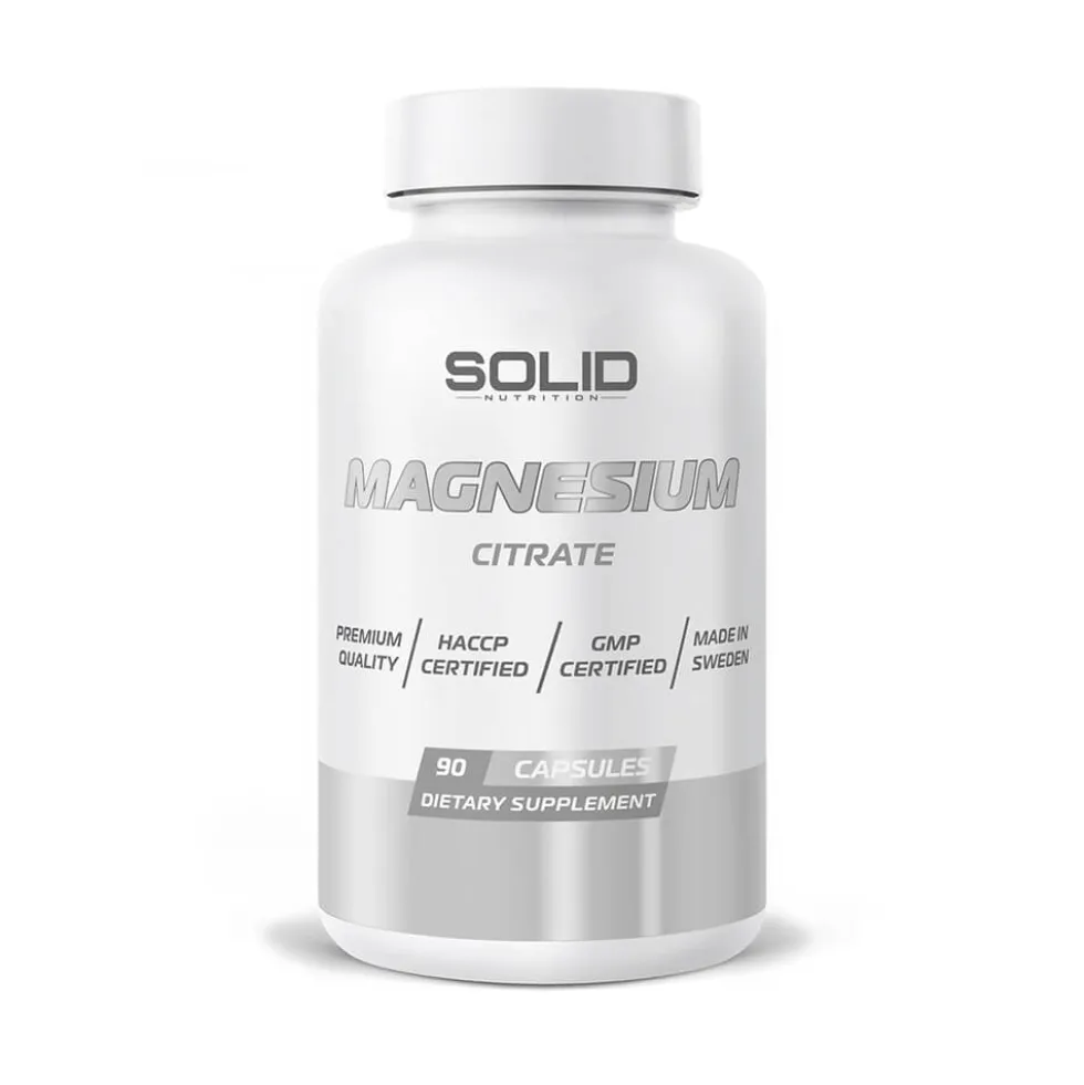 SOLID Nutrition Magnesium Citrate, 90 caps