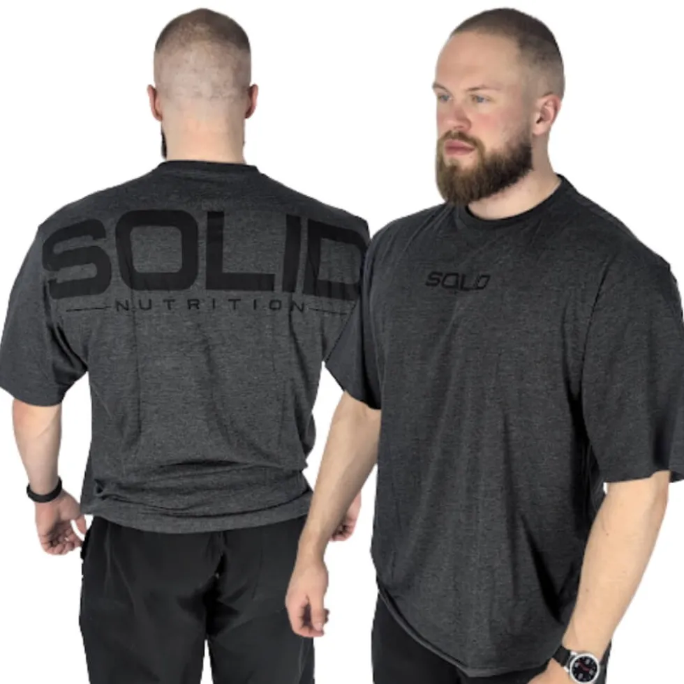 SOLID Nutrition Oversized Tee, dark grey melange
