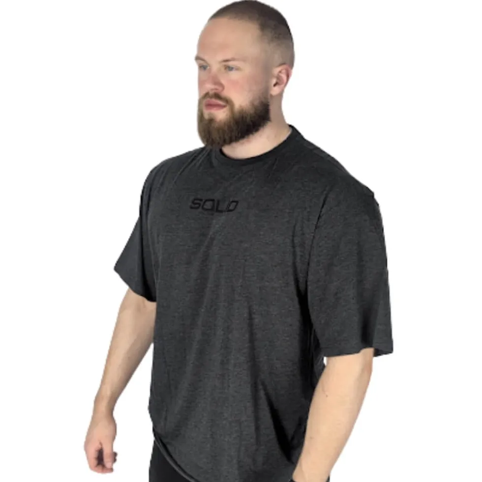 SOLID Nutrition Oversized Tee, dark grey melange