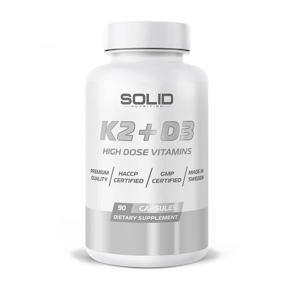 SOLID Nutrition Vitamin K2+D3, 90 caps