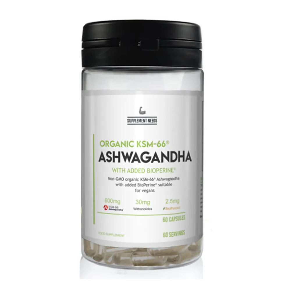 Supplement Needs Ashwagandha Organic KSM-66, 60 caps