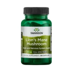 Swanson Full Spectrum Lion's Mane Mushroom, 500 mg, 60 caps