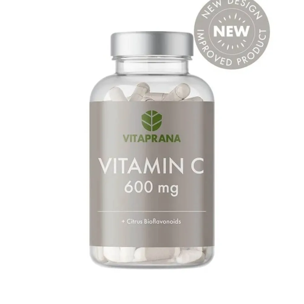Vitaprana Vitamin C, 600 mg + Bioflavonoids, 100 caps