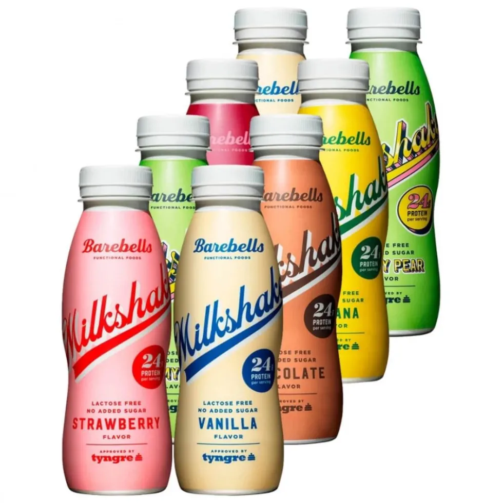 8 x Barebells Milkshake Mixflak, 330 ml