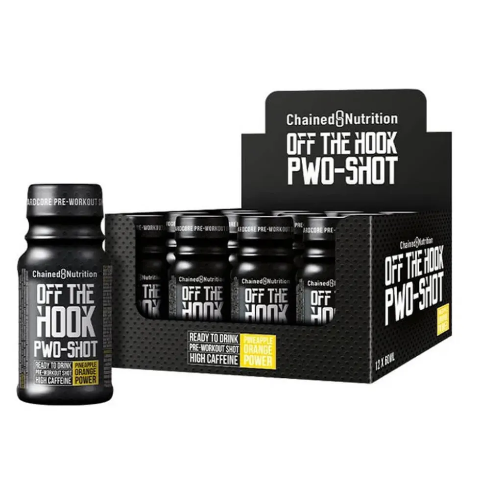 12 x Chained Nutrition Off The Hook PWO-Shot, 60 ml (Pineapple Orange Power)
