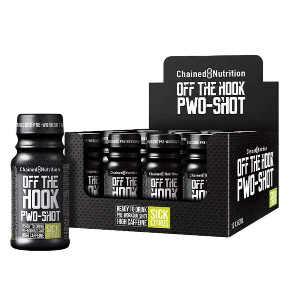 12 x Chained Nutrition Off The Hook PWO-Shot, 60 ml (Sick Citrus)