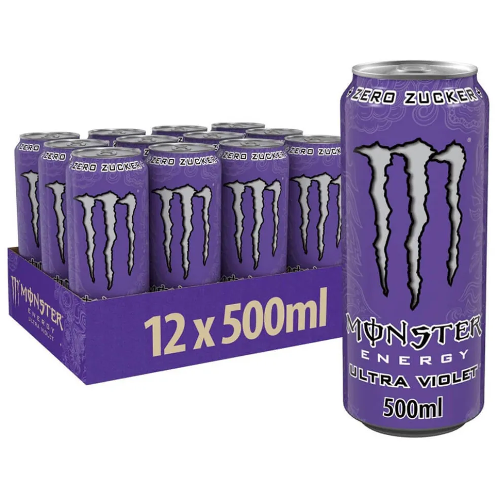 12 x Monster Energy, 500 ml (Ultra Violet)