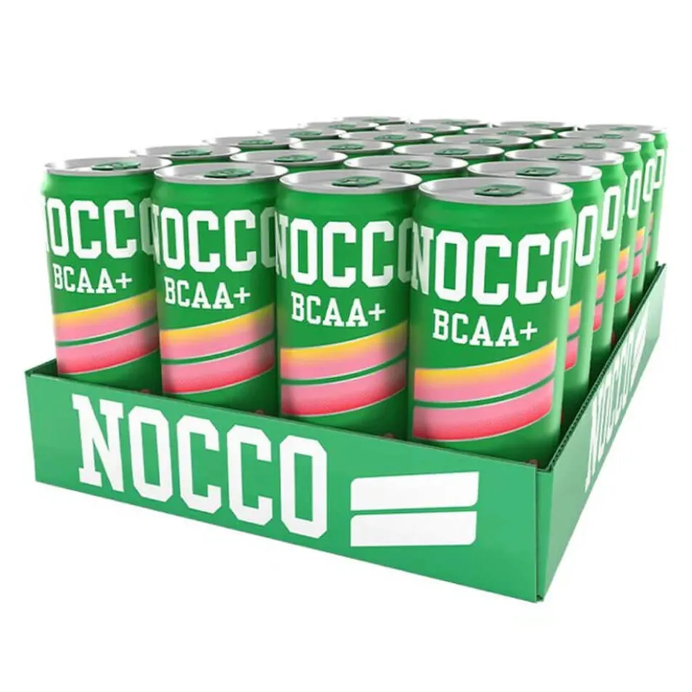 24 x NOCCO BCAA+, 330 ml (Peachango - Koffeinfri)
