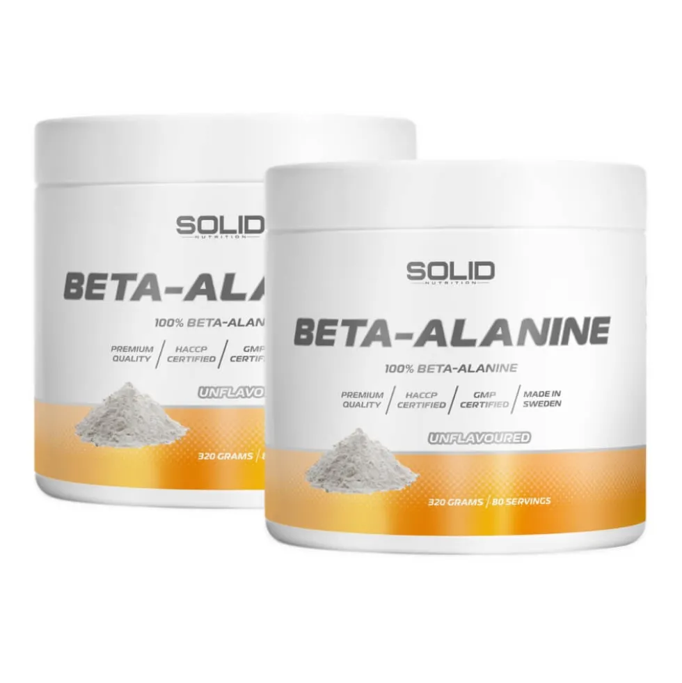 2 x SOLID Nutrition Beta-Alanine, 320 g