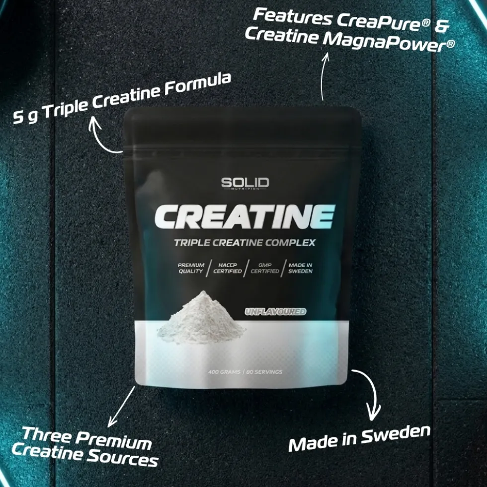 4 x SOLID Nutrition BLACK LINE Creatine, 400 g