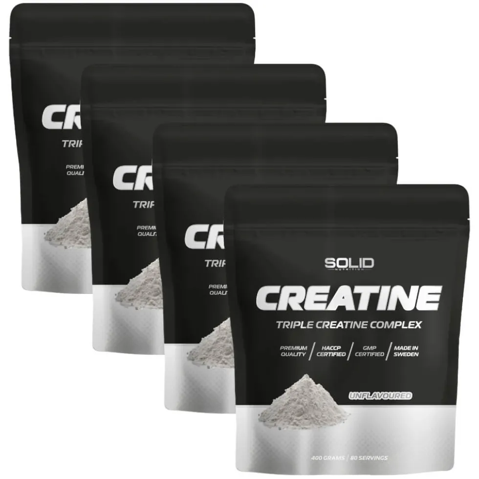 4 x SOLID Nutrition BLACK LINE Creatine, 400 g