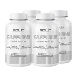 4 x SOLID Nutrition Caffeine, 90 caps