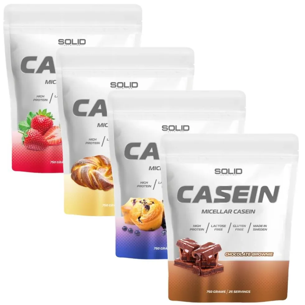 4 x SOLID Nutrition Casein, 750 g