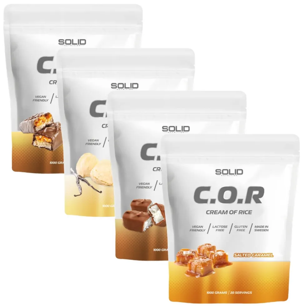 4 x SOLID Nutrition Cream Of Rice, 1 kg