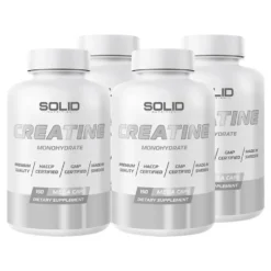 4 x SOLID Nutrition Creatine, 150 mega caps