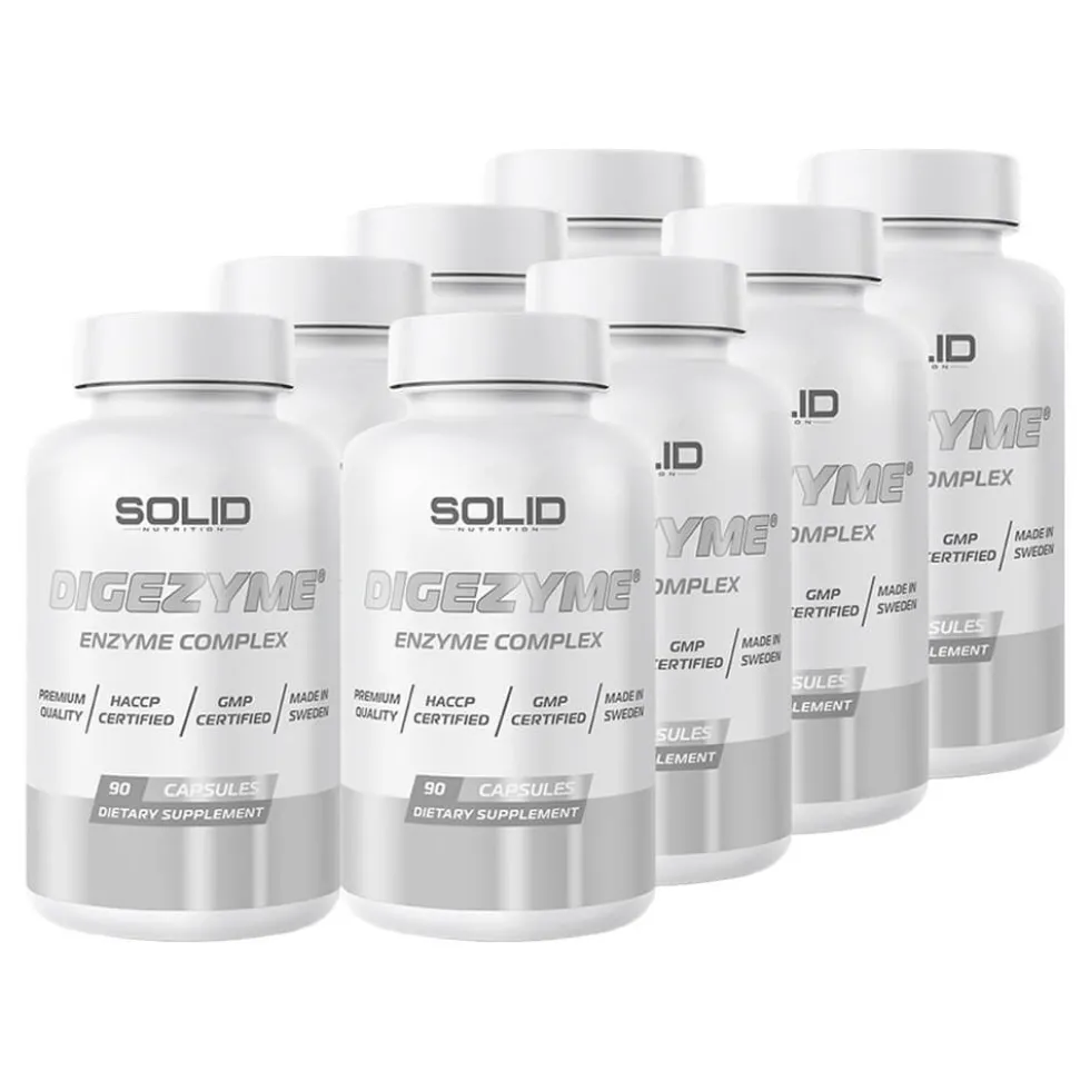 8 x SOLID Nutrition DigeZyme, 90 caps