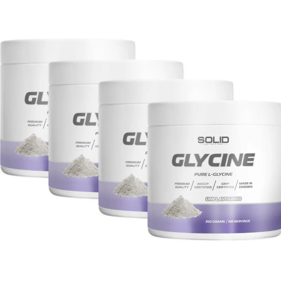 4 x SOLID Nutrition Glycine, 300 g