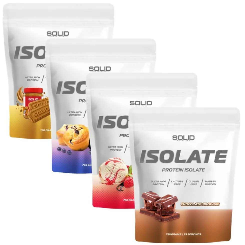 4 x SOLID Nutrition Isolate, 750 g