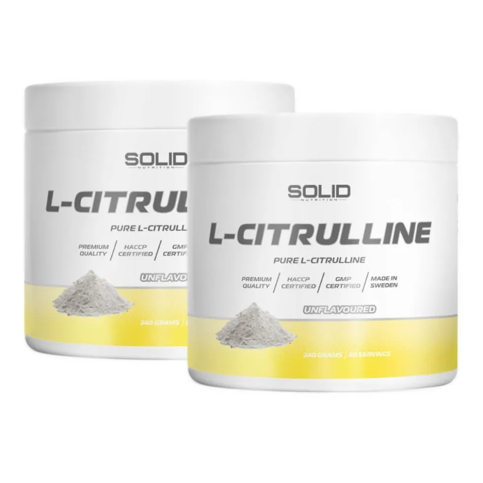 2 x SOLID Nutrition L-Citrulline, 240 g