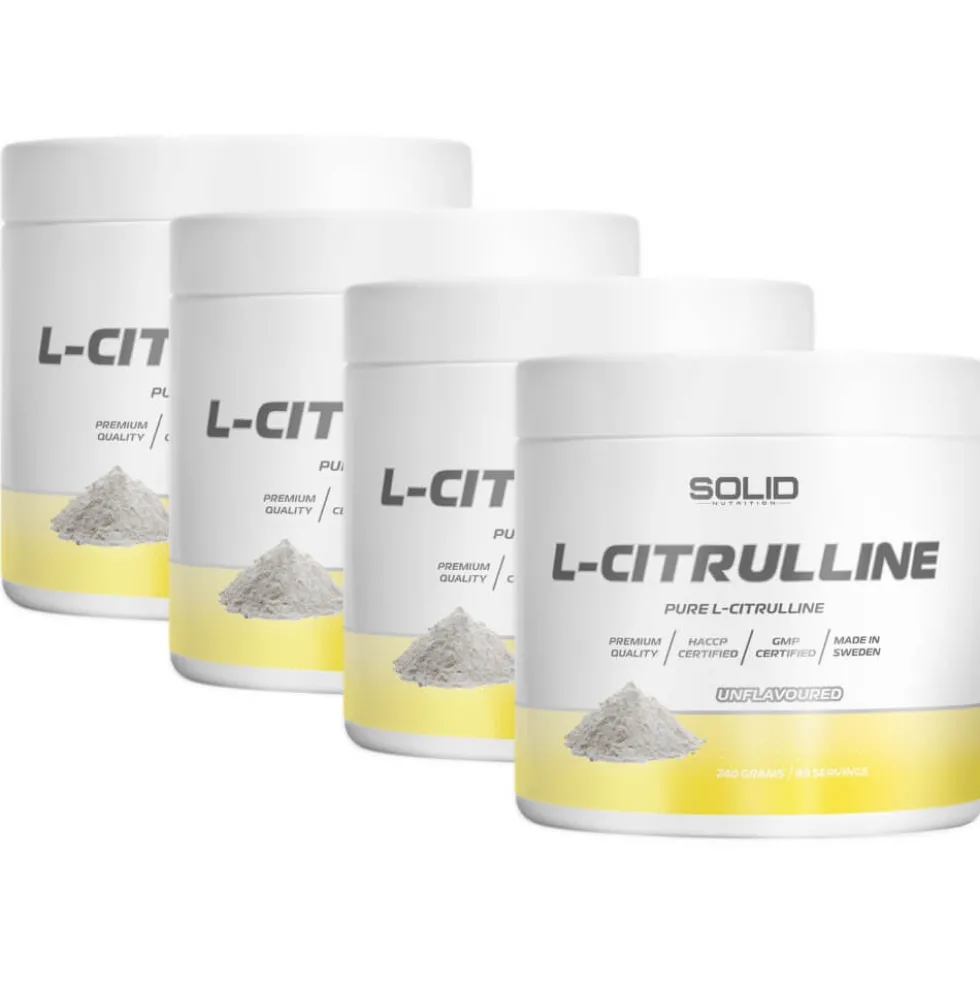 4 x SOLID Nutrition L-Citrulline, 240 g