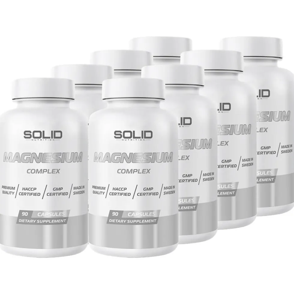8 x SOLID Nutrition Magnesium Complex, 90 caps