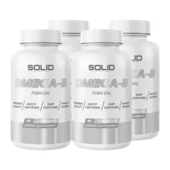 4 x SOLID Nutrition Omega-3, 90 caps