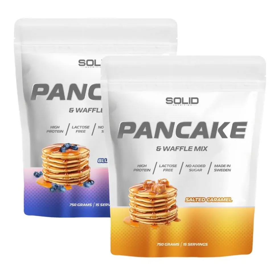 2 x SOLID Nutrition Pancake & Waffle Mix, 750 g