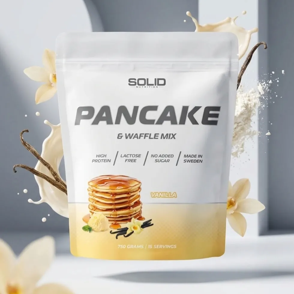 2 x SOLID Nutrition Pancake & Waffle Mix, 750 g