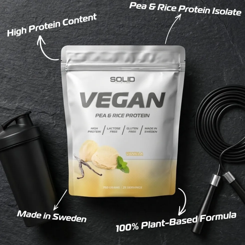 4 x SOLID Nutrition Vegan, 750 g