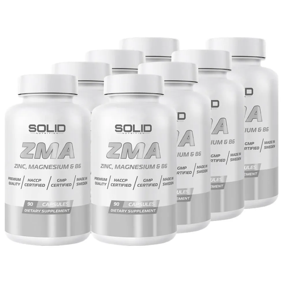8 x SOLID Nutrition ZMA, 90 caps