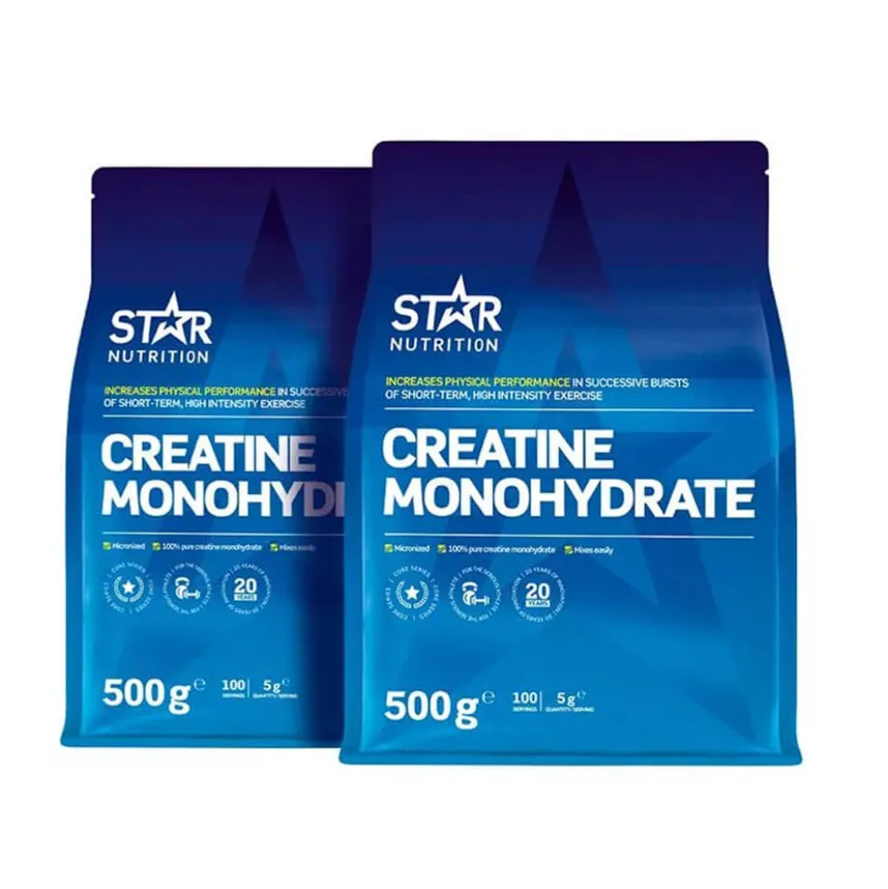 2 x Star Nutrition Creatine Monohydrate, 500 g